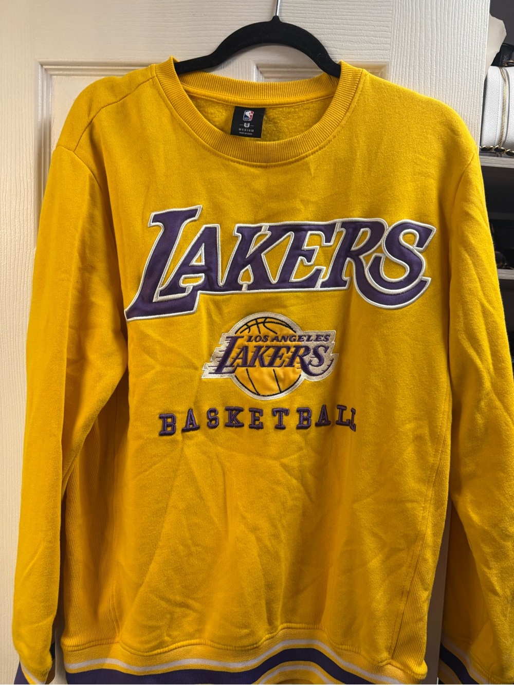 NBA Los Angeles Lakers Yellow & Purple Crewneck Sweater